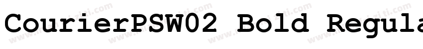 CourierPSW02 Bold Regular字体转换